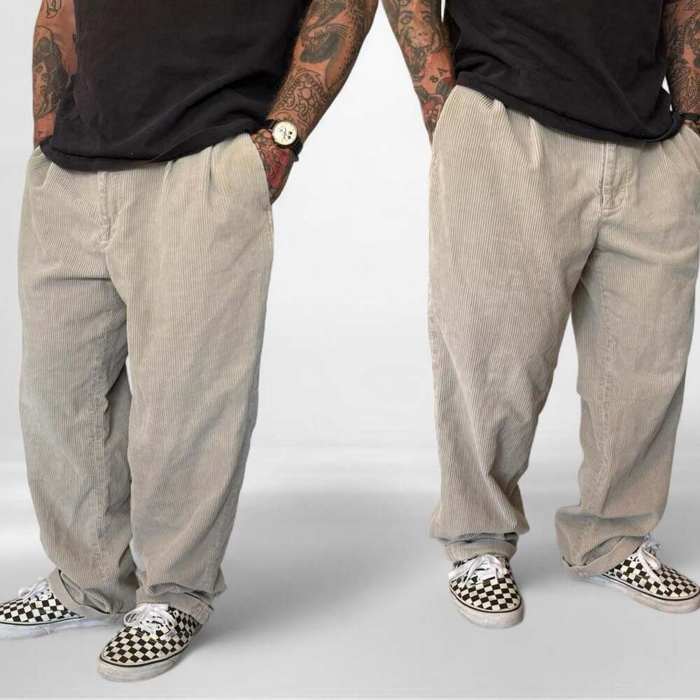 Nautica Rigger Classic Fit Cream Corduroy Pants 36x30